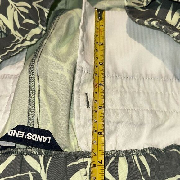 Lands' End Womens Olive Green Leaf Tropical Mid-Rise Chino Pants Ladies Size 16 - Picture 6 of 15